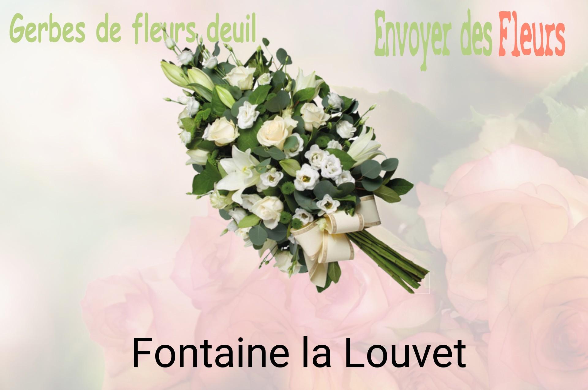 Gerbe de fleurs de deuil livrée à Fontaine-la-Louvet